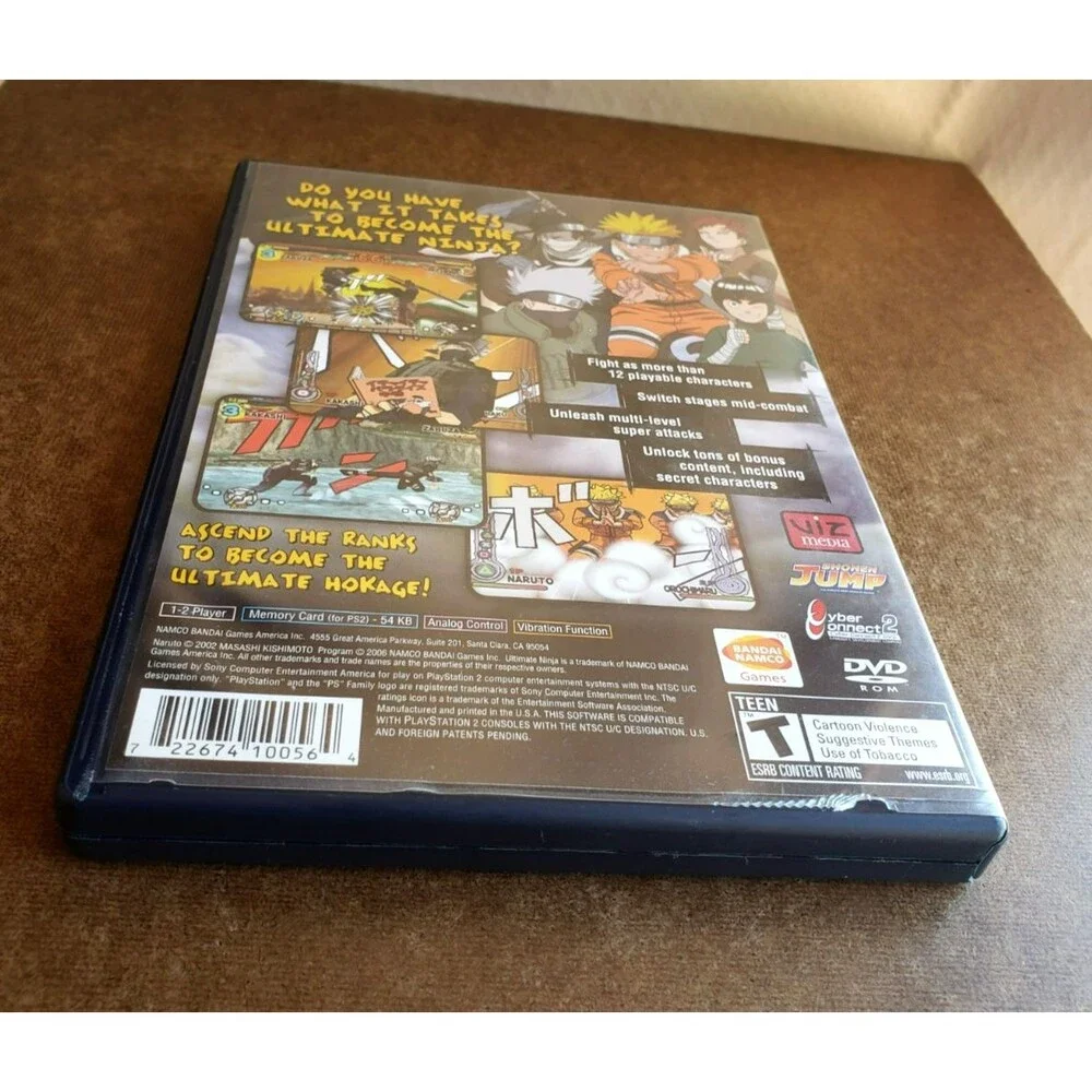2002 NARUTO: ULTIMA NINJA SONY PS2 PlayStation 2 Bandai Namco Complete W/ Manual